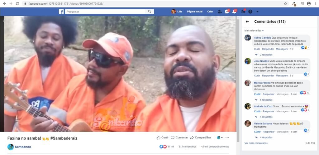 video lançado pelo Sambando no Facebook viraliza e promove sambistas garis