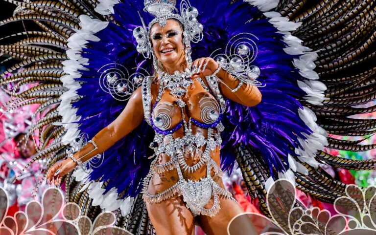 Gaúcha no samba: Carol Noronha realiza sonho ao desfilar na Marquês de Sapucaí