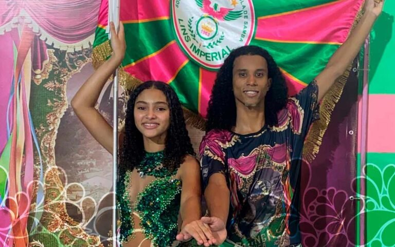 Lins Imperial apresenta terceiro casal de mestre-sala e porta-bandeira para o Carnaval 2025