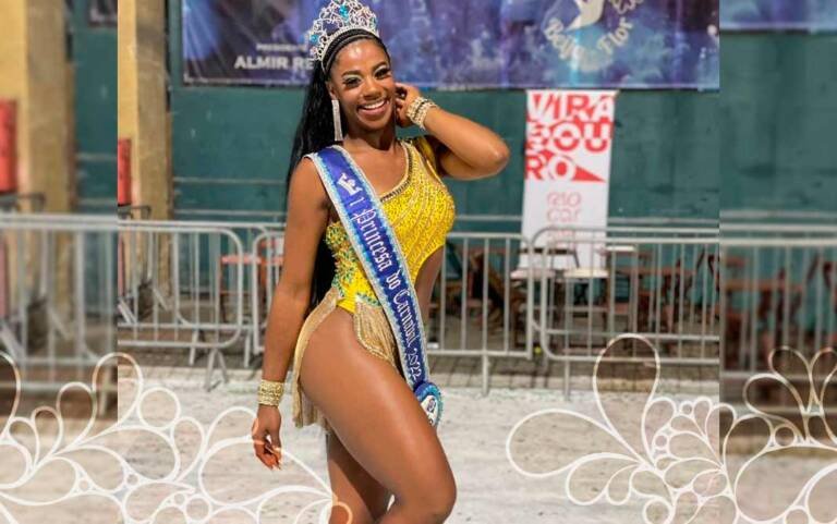 Luara Bombom assume posto de Rainha da escola na Mocidade Unida do Santa Marta