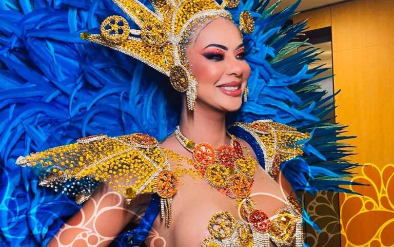 Rainha de Bateria da Pérola Negra lamenta rebaixamento e exalta força da comunidade Rainha de Bateria da Pérola Negra lamenta rebaixamento e exalta força da comunidade