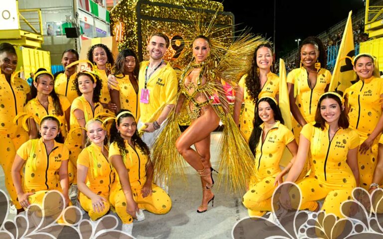 Sabrina Sato abriu noite de desfiles na Sapucaí em ação especial da 99Food