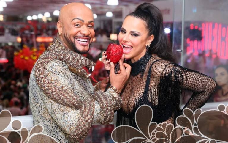 Viviane Araújo: Soberana, ela retorna ao posto de rainha e exibe sua boa forma em look transparente